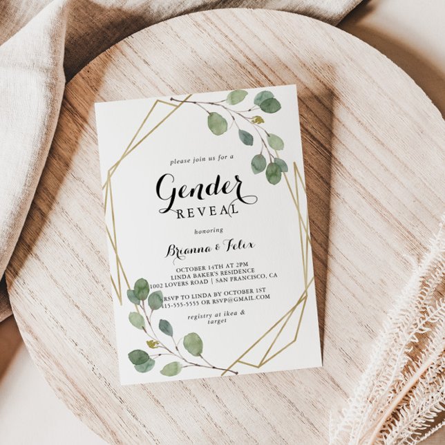 Invitación Fiesta de Revelación de Género del Eucalipto de la (Subido por el creador)