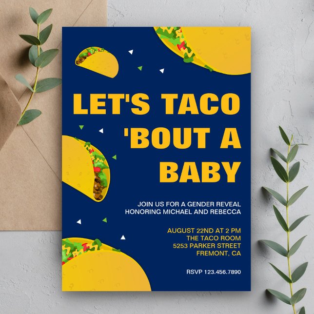 Invitación Fiesta de Revelación de Género del Taco de Fiesta  (Subido por el creador)
