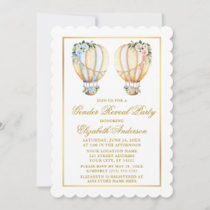 Invitación Fiesta de Revelación de Género Globos de Aire Cali