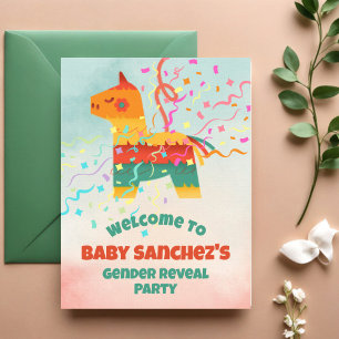 Invitación Fiesta de Revelación de Género Pinata