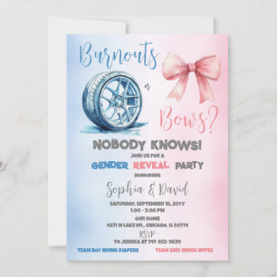 Invitación Fiesta de revelación de género: quemados o lazos