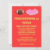 Fiesta de Revelación de Género Touchdowns o Tutus