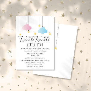 Invitación Fiesta de Revelación de Género Twinkle Twinkle Lit