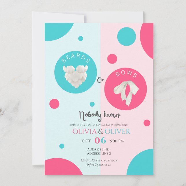 Invitación Fiesta de revelación de hongos o arcos únicos (Anverso)