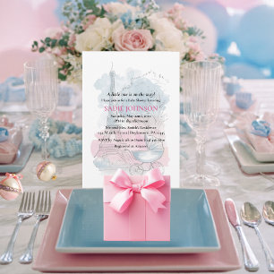 Invitación Fiesta de Revelación de París Torre Eiffel Neutro 