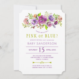 Invitación Fiesta de revelación de recién nacidos con color p