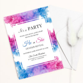 Invitación Fiesta de revelación de sexo de bebé con bomba de 