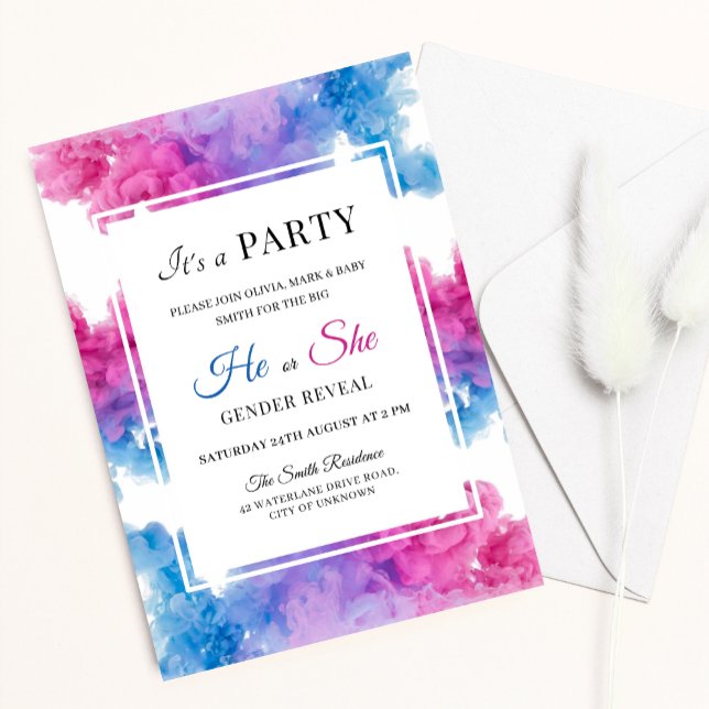 Invitación Fiesta de revelación de sexo de bebé con bomba de  (Subido por el creador)