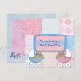 Invitación Fiesta de revelación de sexo del bebé