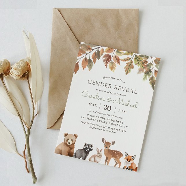 Invitación Fiesta de revelaciones de género de animales de Wo (Subido por el creador)