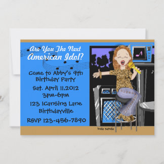 Invitación Fiesta de Rock Star para Chicas