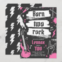 Fiesta de rock y rollo nacido dos cumpleaños de ro