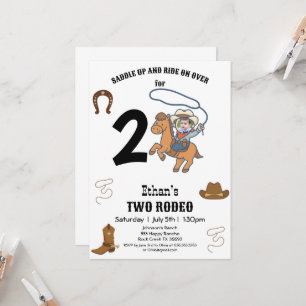 Invitación Fiesta de rodeo de cumpleaños CowBoy
