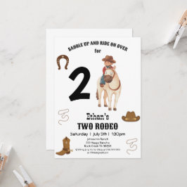 Invitación Fiesta de rodeo de cumpleaños CowBoy