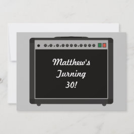 Invitación Fiesta de rollo y rollo del amplificador personali