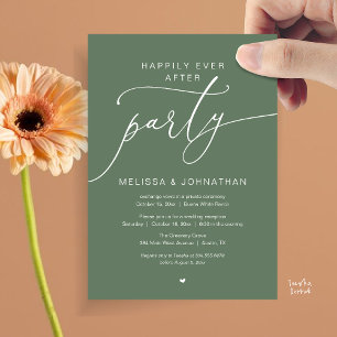 Invitación Fiesta de Romance de Boda Después de la Boda Feliz
