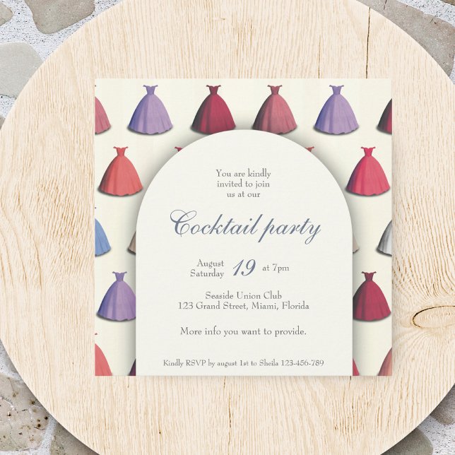 Invitación Fiesta de ropa de novia en el jardín de cócteles I (Subido por el creador)