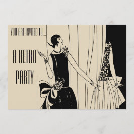 Invitación Fiesta de rugido de los años 20 de la aleta retra