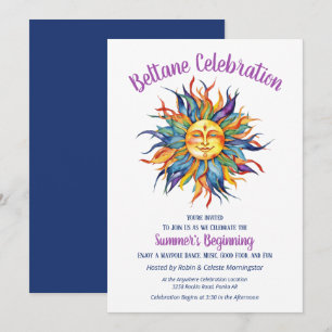 Invitación Fiesta de Sabbat de la Luz del Sol de Verano de Be