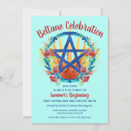 Invitación Fiesta de Sabbat floral de verano del Pentáculo de