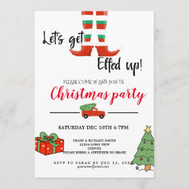 Invitación fiesta de saltos feos de Santa Navidades