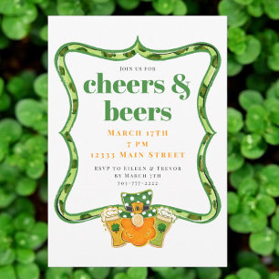Invitación Fiesta de San Patricio Cheers y Cervezas