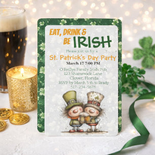Invitación Fiesta de San Patricio de inspiración irlandesa