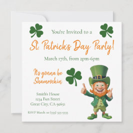 Invitación Fiesta de San Patricio-Leprechaun