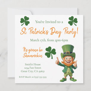 Invitación Fiesta de San Patricio-Leprechaun