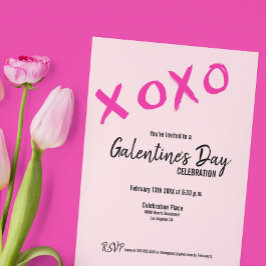Invitación Fiesta de San Valentín, amigos de XOXO Galentine