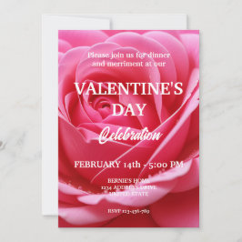 INVITACIÓN FIESTA DE SAN VALENTÍN CON ROSA ROJA