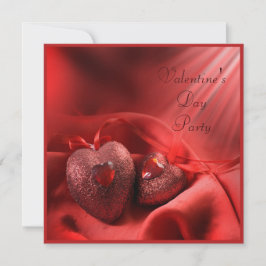 Invitación Fiesta de San Valentín de Corazones Románticos y S