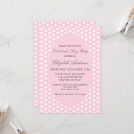 Invitación Fiesta de San Valentín de Corazones Rosas