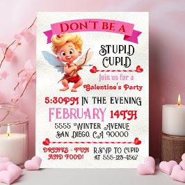 Invitación Fiesta de San Valentín de Galentines del Cupido Es