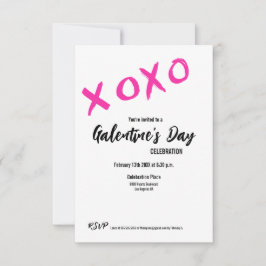 Invitación Fiesta de San Valentín de XOXO Galentine's Day PIN