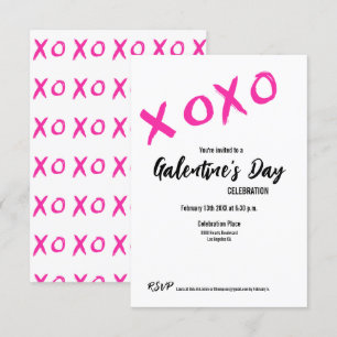 Invitación Fiesta de San Valentín de XOXO Galentine's Day PIN