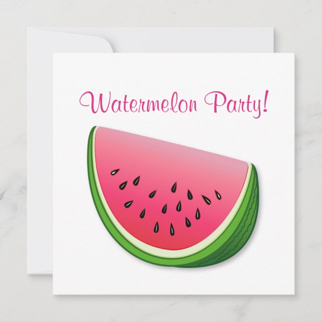 Invitación Fiesta de sandía (Anverso)