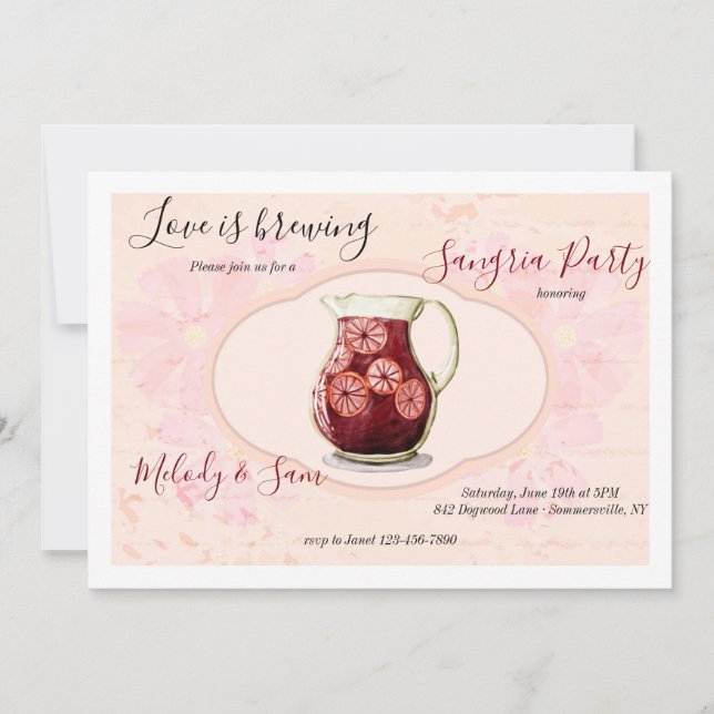 Invitación Fiesta de Sangría (Anverso)