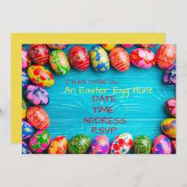 Invitación Fiesta de Semana Santa de Caza de Huevo