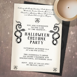 Invitación Fiesta de serpientes adultos de Halloween