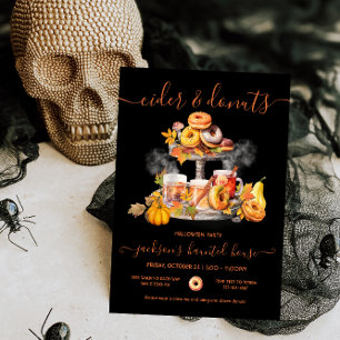 Invitación Fiesta de sidra y donuts de otoño en Halloween