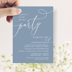 Invitación Fiesta de Siempre Felices Después de la Boda Román