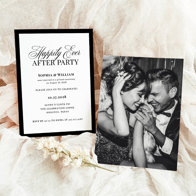 Invitación Fiesta de Siempre Felices | Recepción de Elopement (Subido por el creador)