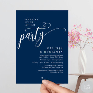 Invitación Fiesta de Siempre Felices, Recepción Minimalista M
