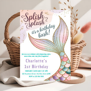 Invitación Fiesta de Sirena Bajo el Mar
