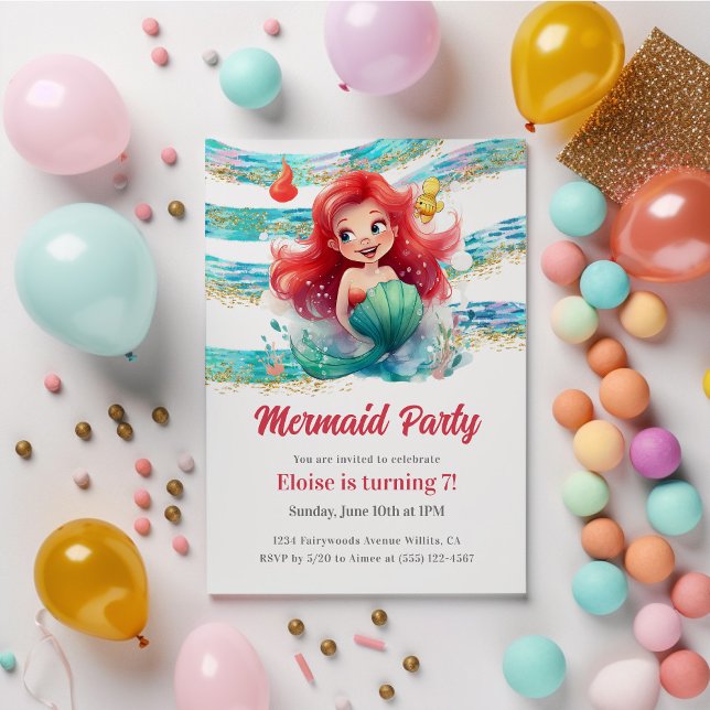 Invitación Fiesta de Sirenas (Subido por el creador)