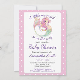 Invitación Fiesta De Sirenas Baby Shower Bajo El Tema Del Mar