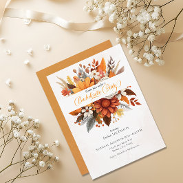 Invitación Fiesta de solomillo floral de otoño