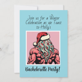 Invitación Fiesta de soltera de diciembre de Santa personaliz