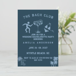 Invitación Fiesta de soltera de fin de semana moderna y perso